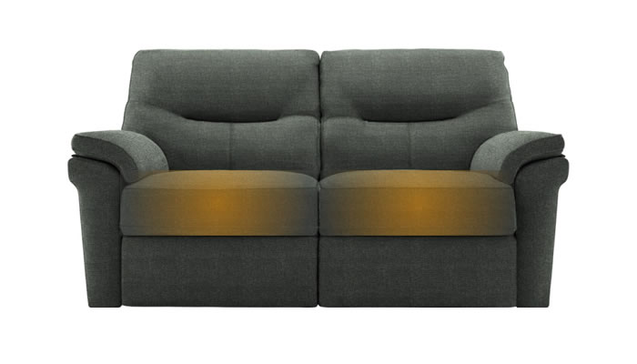 G Plan Seattle Heated 2 Seater Sofa Roche Slate